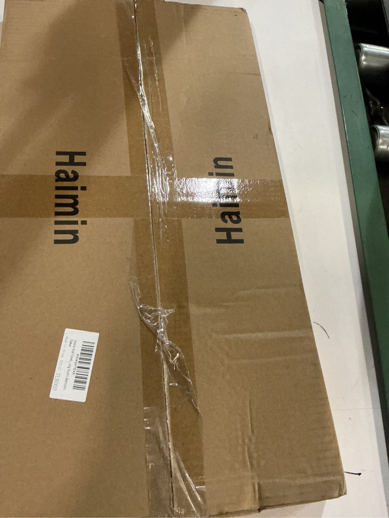 Condition photo showing New/Like New for haimin wall panels peel and stick 10 pieces 23.6x11.8in (19.4 sq. ft. coverage) lightweight backsplash marble look tile (not real marble) ideal for kitchen bathrooms living rooms bedrooms white gold-03
