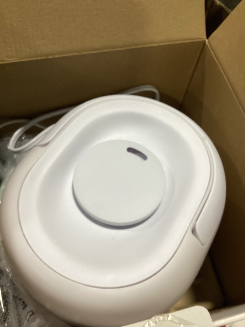 Condition photo showing As Is for frida baby 3-in-1 cool mist humidifier for large rooms, top fill humidifier for bedroom, allergy relief, 60 hour runtime + nightlight, auto shut-off, quiet, carry handle, essential oil diffuser white 0.6 gallon tank