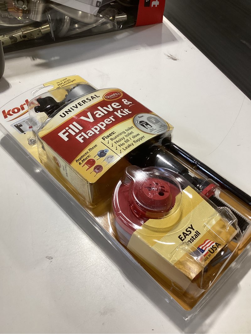 Condition photo showing Good Condition for korky quietfill platinum fill valve and flapper kit