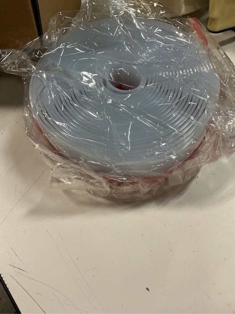 Condition photo showing New/Like New for elvone heavy-duty 20 ft x 2 in weather stripping, extra thick 2mm door draft stopper silicone gap seal strip for house and glass shower doors for side gaps of door and windows, clear 20ft (2" w x 5/64 "t) clear