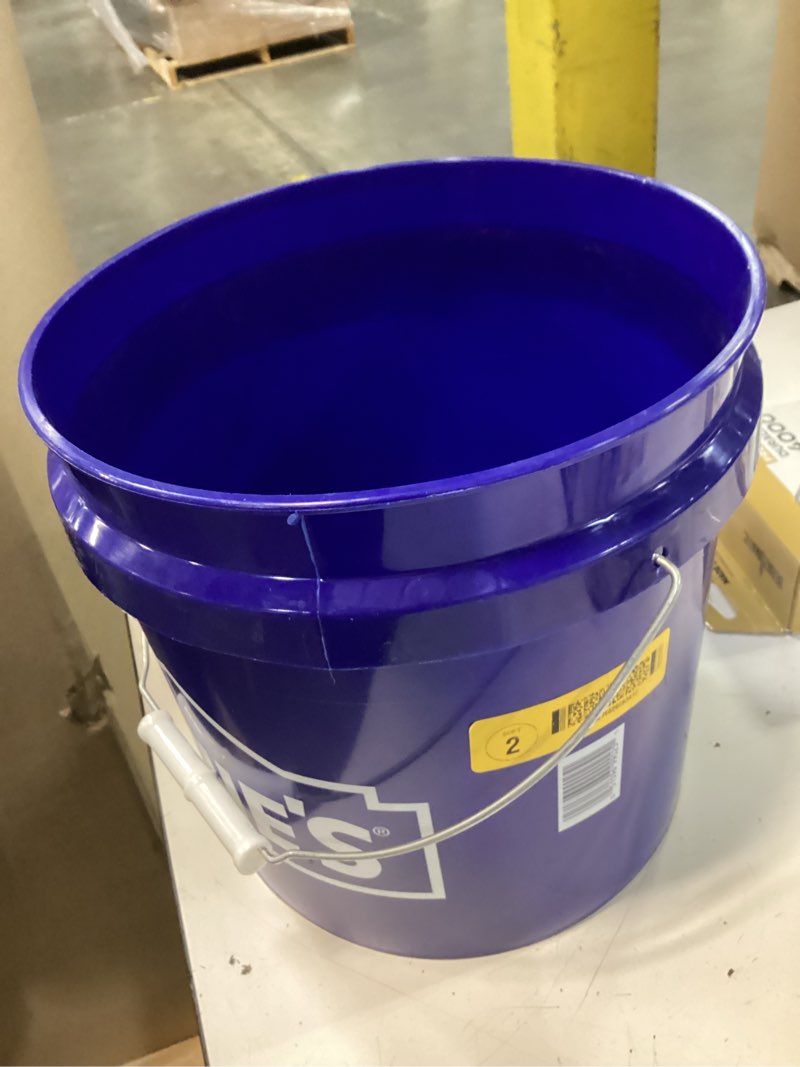 Condition photo showing As Is for lowe's 2-gallon plastic general bucket