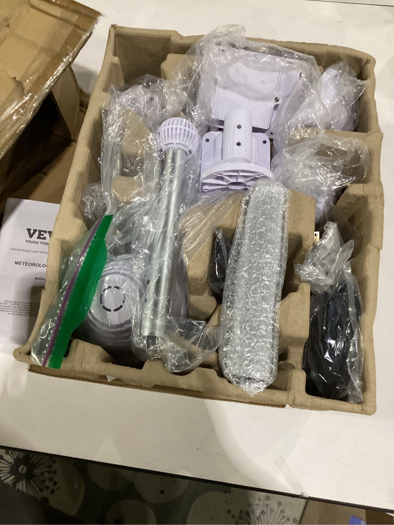 Condition photo showing Good Condition for not tested**** vevor yt60234 wifi weather station 7-in-1, weather stations wifi indoor outdoor, 7.5\" color display for weather forecast, temperature, humidity, uv, air pressure, wind speed&direction, rain, alarm 7-in-1 wifi weather station