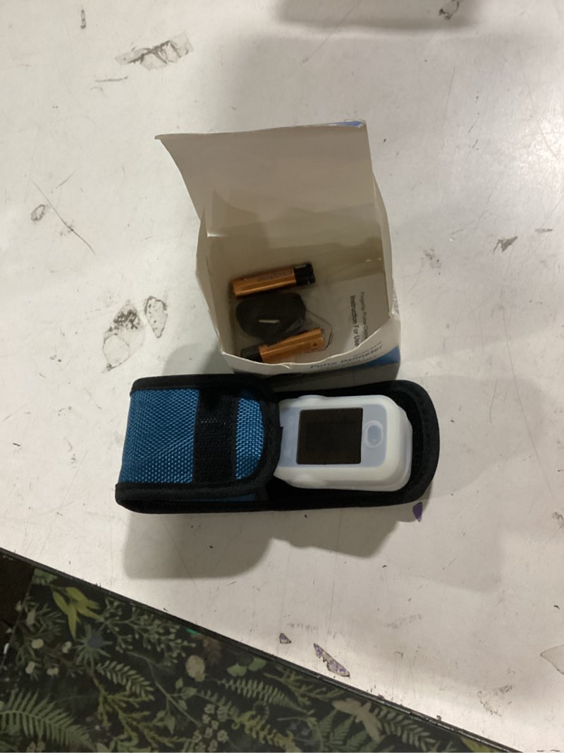 Condition photo showing Good Condition for pulse oximeter,oled display oxygen monitor fingertip,blood oxygen saturation monitor(spo2) with carrying case,silicone cover white