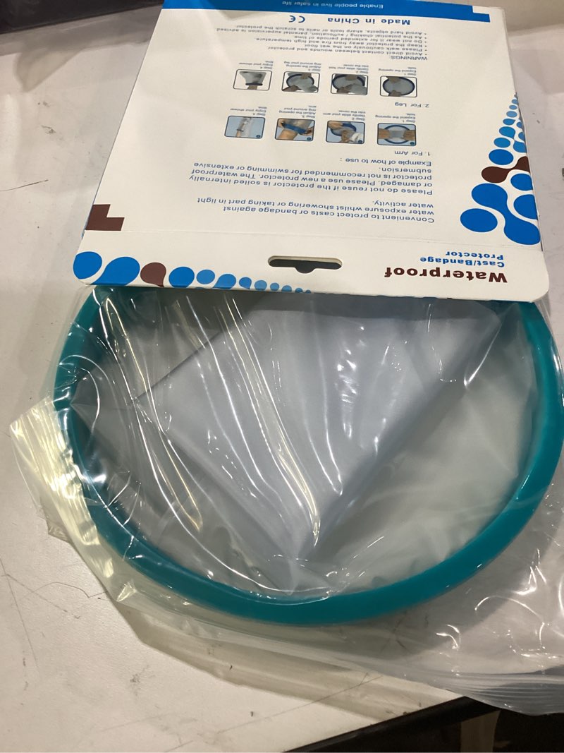 Condition photo showing New/Like New for waterproof foot cast cover for shower adult, patented ankle wound protector watertight seal, reusable surgery recovery supplies after broken foot injury [2026 upgrade]
