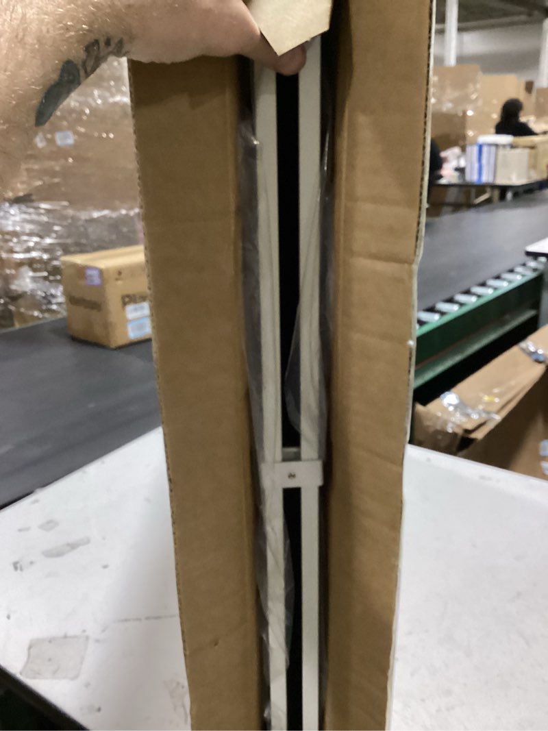 Condition photo showing New/Like New for babelio baby gate for stairs, kitchen & doorways, no bottom bar| easy installation| one-handed operation| auto-close| hardware mount (drill needed) safety dog gate (white - b17, 34" h, 29-49" w-wide) *white 34" h, 29-49" w-wide