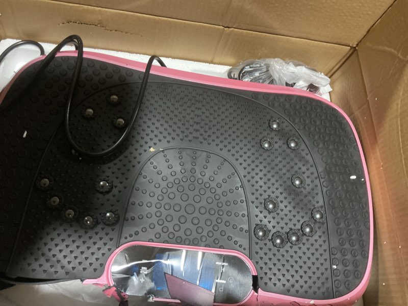 Condition photo showing Good Condition for AXV Vibration Plate Fitness Platform Exercise Machine Vibrating Shaking Full Body Shaker Workout Vibrate Stand Shake Board Sport Gym for Weight Loss Fat Burner for Women Men SLIM-PINK