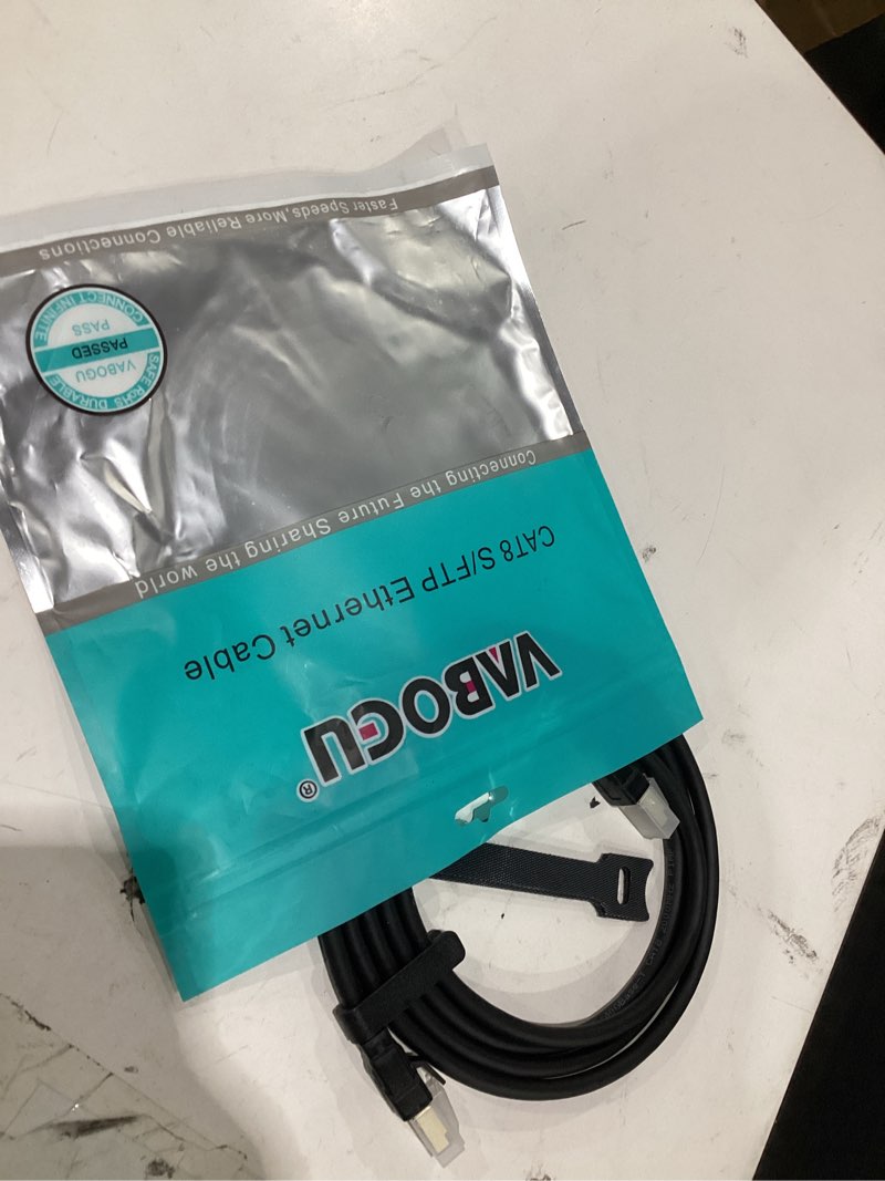 Condition photo showing Good Condition for vabogu cat 8 ethernet cable 6ft, heavy duty 26awg high speed 40gbps 2000mhz, gold plated rj45 shielded, weatherproof indoor & outdoor lan cable for gaming pc ps5 xbox modem router 6ft-cat8