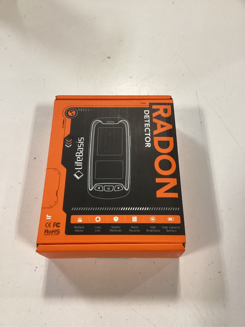 Condition photo showing New/Like New for lifebasis radon detector with tft color display first data display in 6 hours, portable radon monitor for home rechargeable radon tester long data storage with visual and audible alarm pci/l or bq/m³ silver black