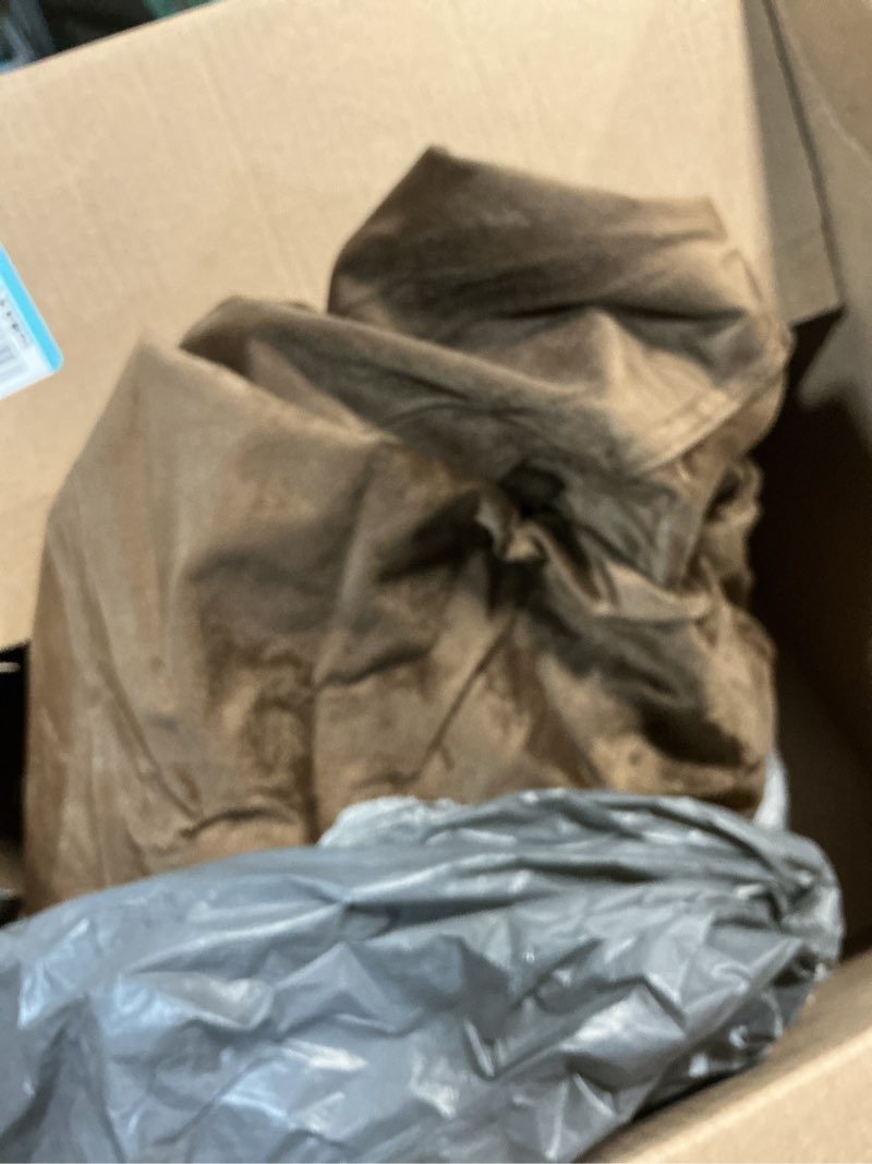 Condition photo showing As Is for Sofa Sack Bean Bag Chair Cover, 5-Feet, Chocolate 5 ft Sack Chocolate - Cover Only