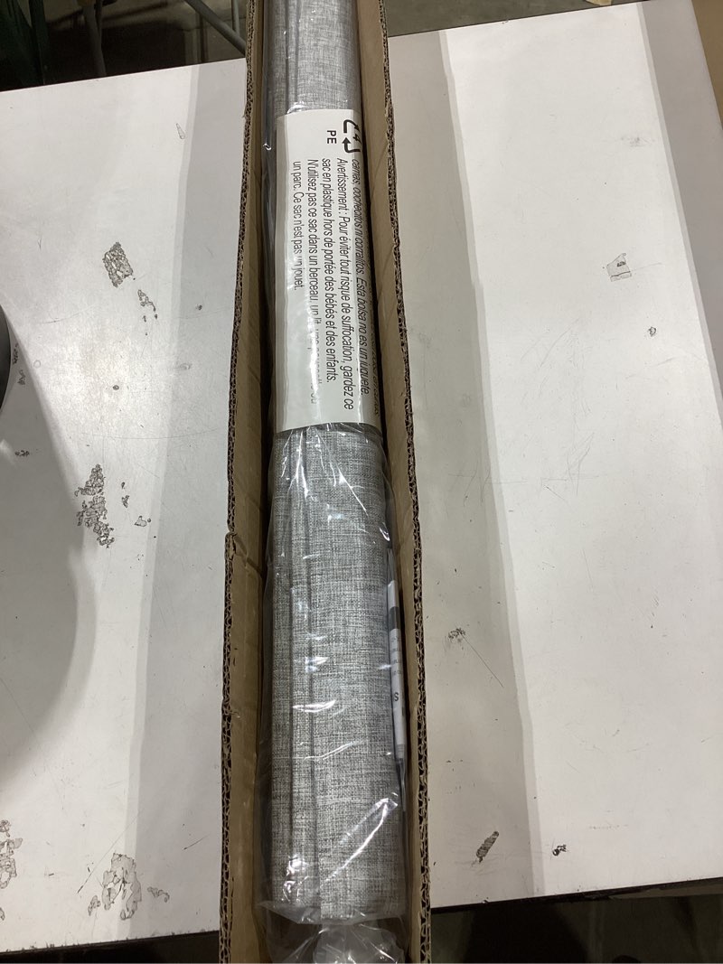 Condition photo showing New/Like New for lazblinds no tools no drill cordless roman shades for windows, blackout thermal insulated uv blocking window blinds, lightweight fabric blinds for indoor windows, 35.5" w x 60" h, blackout - grey grey 35.5" w × 60" h