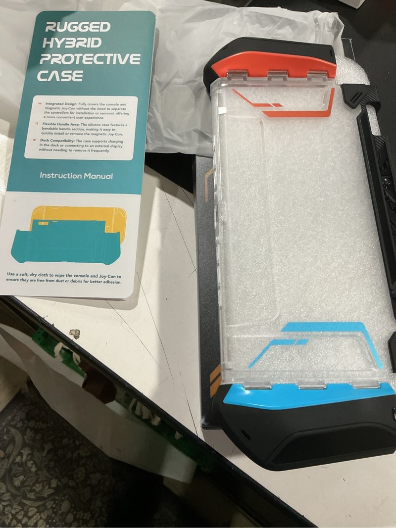 Condition photo showing Good Condition for mumba dockable case for nintendo switch 2 [2025 blade series] tpu switch 2 grip protective cover, ergonomic accessories for console with quick-release design for switch 2 joy con controllers blue/red