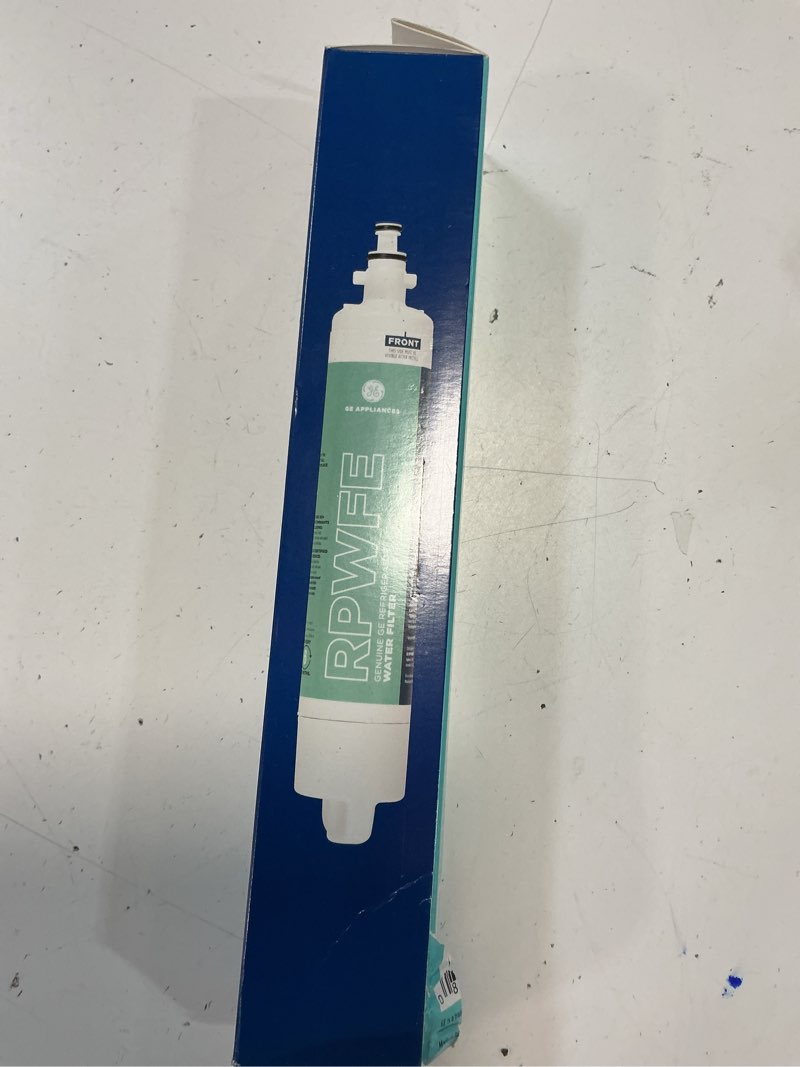 Condition photo showing New/Like New for ge rpwfe™ refrigerator water filter, genuine replacement filter, certified to reduce lead, microplastics, pfoa/pfos, and 50+ other impurities, compatible with ge appliances brands, pack of 1