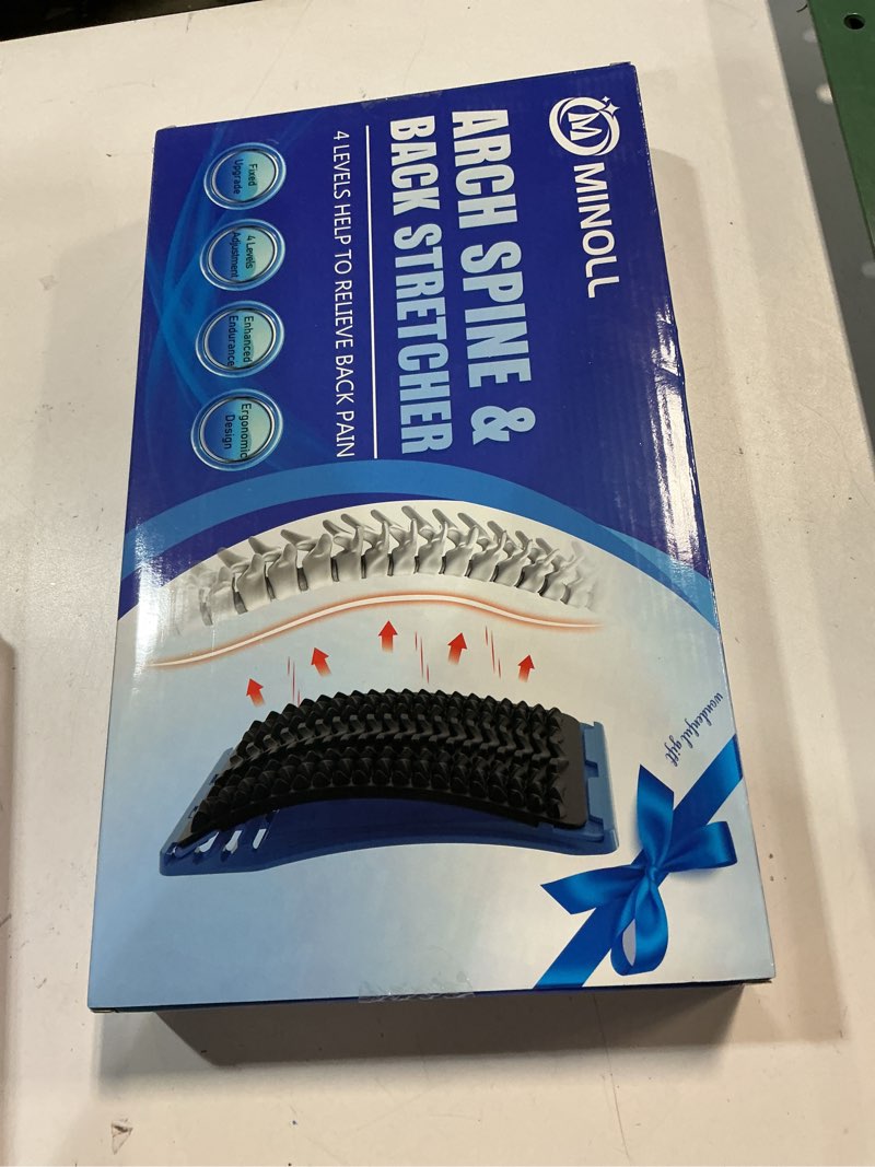 Condition photo showing New/Like New for Back Stretcher for Lower Back Pain Relief, Multiple Level Adjustable Arch Lumbar Back Cracker Board, Back Cracking Device, Back Massager for Scoliosis, Spine Decompression Support Grey