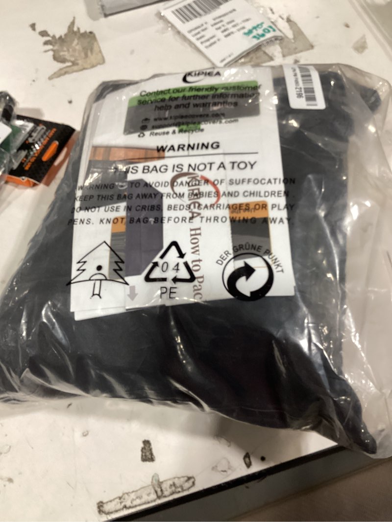 Condition photo showing New/Like New for kipiea 600d outdoor waterproof square hot tub cover protector, heavy duty polyester spa cover uv protection cover 76" l x 76" w x 20" h, black 76" x 76" x 20"(6'4"x 6'4"x 1'8")