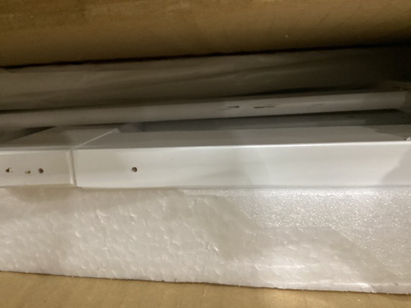 Condition photo showing Good Condition for bellemave full size floor bed with slats and safety guardrail, full size montessori floor bed with fence and door, easy assemble montessori beds for kids, girls, boys, white white fence full