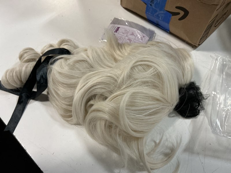 Condition photo showing Good Condition for karlery judge colonial wig man long wave beige wig for halloween costume cosplay party