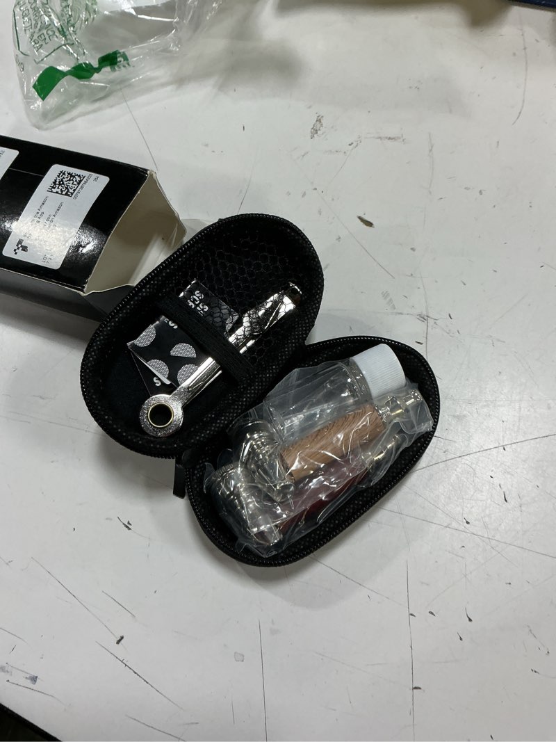 Condition photo showing Good Condition for 2pc short realistic wood grain tobacco pipe with cleaner tamper tool black bag, 3 inch smoking pipe accessories kit