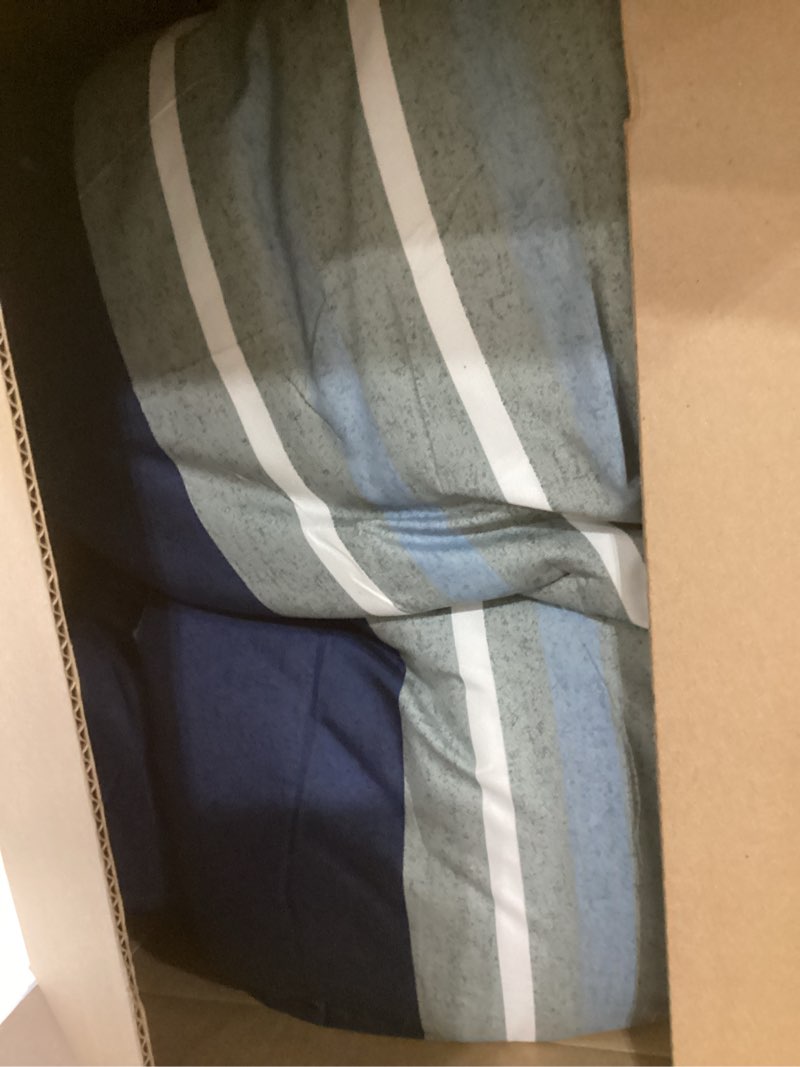 Condition photo showing Good Condition for litanika teal white comforter twin set, xl twin comforter striped bedding comforter set, 2 pieces lightweight soft all season down alternative comforter teal twin/twin xl