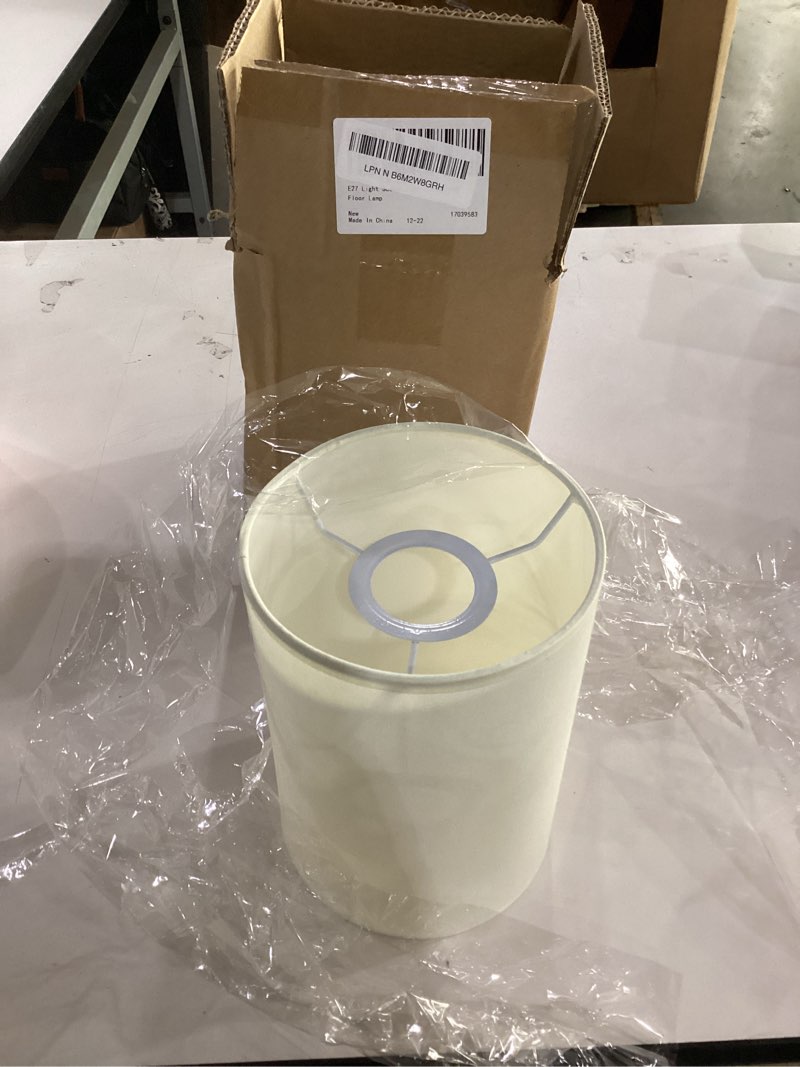 Condition photo showing As Is for small lamp shade beige linen drum lampshade replacement 5.5"x7.8" for table lamps pendant light e27 mini linen light cover for cozy bedroom decor 14x14x20cm beige