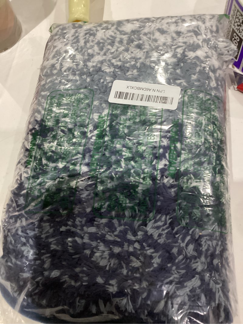 Condition photo showing As Is for OLANLY Bathroom Rugs Mat 24x16, Extra Soft Absorbent Microfiber Bath Rugs, Rubber Backing, Quick Dry, Machine Washable Bath Mats for Bathroom Floor, Tub and Shower, Home Decor Accessories, Airy Blue 24" x 16" Airy Blue