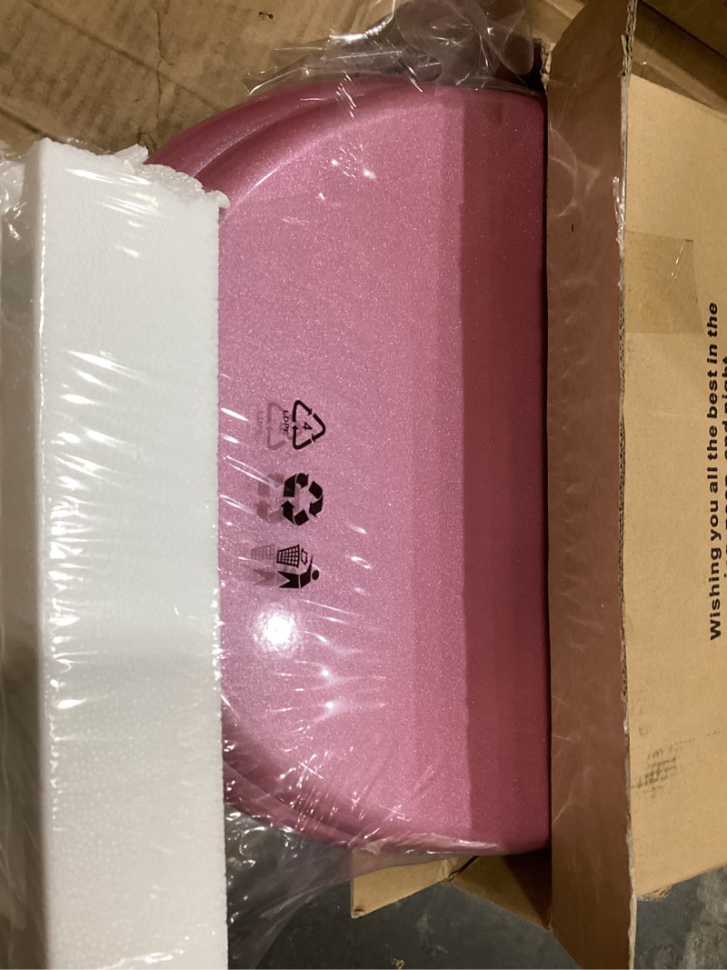 Condition photo showing Good Condition for elongated toilet seat wood toilet seat prevent shifting with zinc alloy hinges american standard size toilet seat easy to install also easy to clean (elongated,sparkling pink) elongated lucky pink