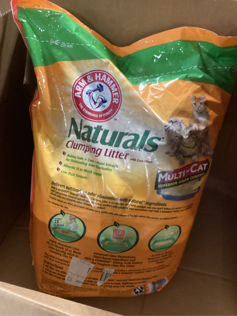 Condition photo showing New/Like New for arm & hammer naturals clumping cat , litter odor control, multi cat litter, 18 lb. bag
