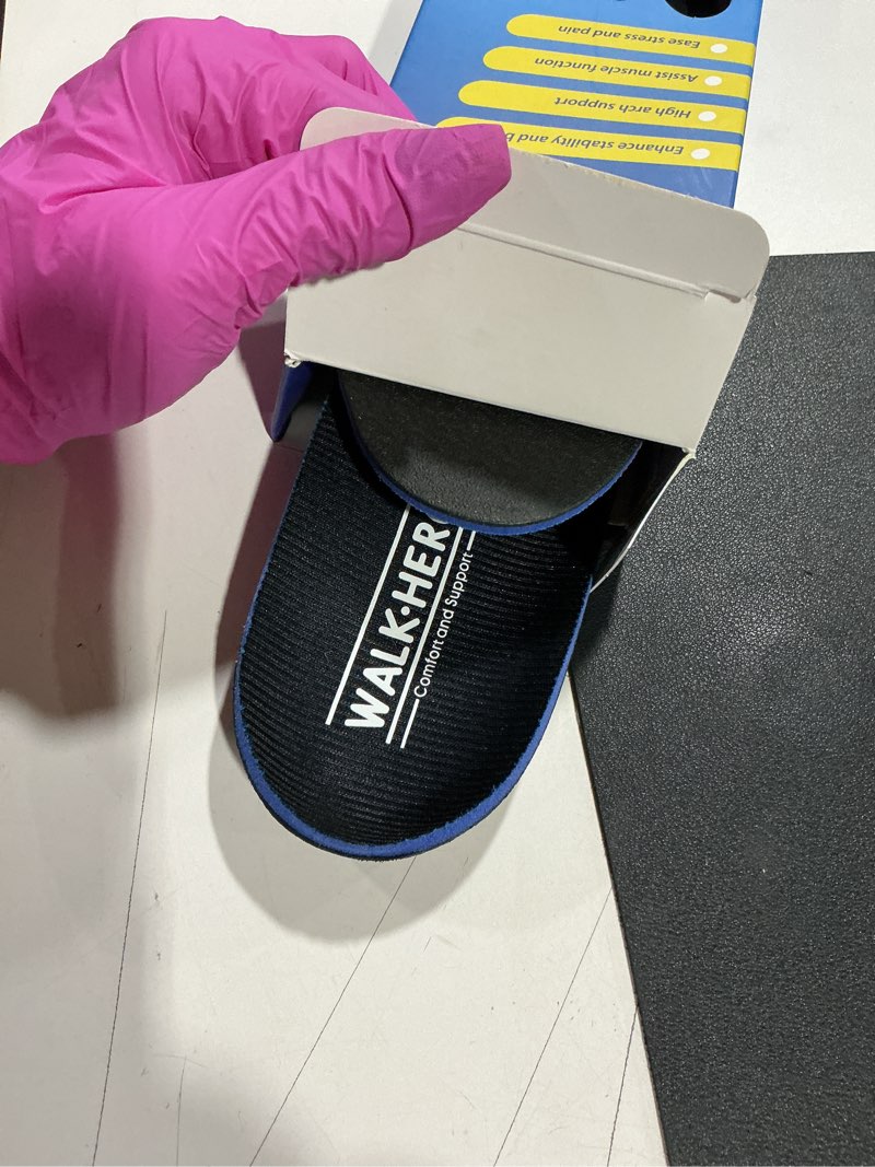 Condition photo showing Good Condition for inserts relieve plantar fasciitis - flat feet insoles arch supports, orthotic insoles for foot pain arch pain reduce muscle fatigue absorb shock (mens 5-5 1/2 | womens 7-7 1/2) blue mens 5 - 5 1/2 | womens 7 - 7 1/2