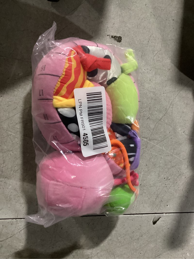 Condition photo showing Good Condition for HEMRLY Baby Sensory Toy 0-6 Months, Musical Stuffed Caterpillar Plush with Teether, Crinkle, Rattle, Baby Mirror for Tummy Time, Infant Car Seat Toy for 0-3-6-12 Month Boys Girls Gifts - Knotted Pink Pink Mirror Caterpillar