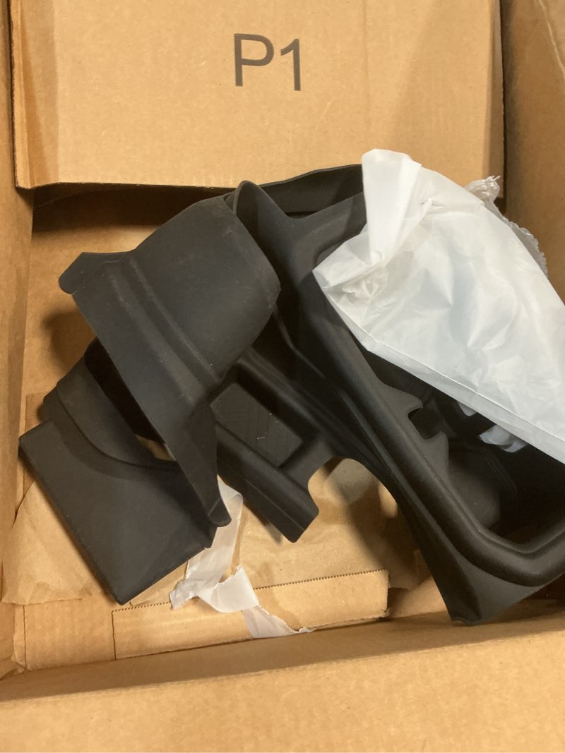 Condition photo showing As Is for 3-in-1 silicone center console liner tray for jeep wrangler jl/jlu & gladiator jt|non-slip cup holder mat & center console protector liner pad& side storage pocket interior accessories (orange) orange 3-in-1 storage liner tray