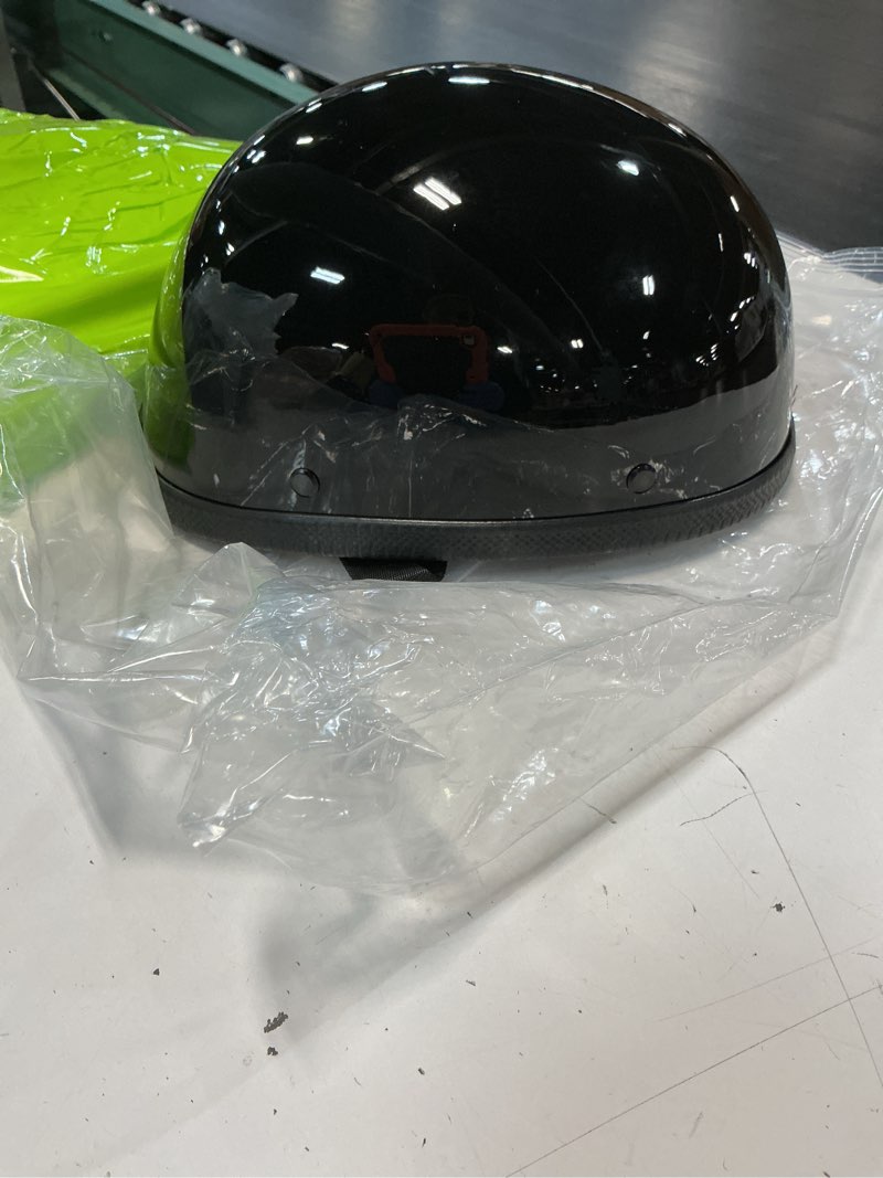 Condition photo showing Good Condition for (size l) motorcycle half helmet, dot approved adult men women retro open face helmets, helmet for adults, half shell helmet large black