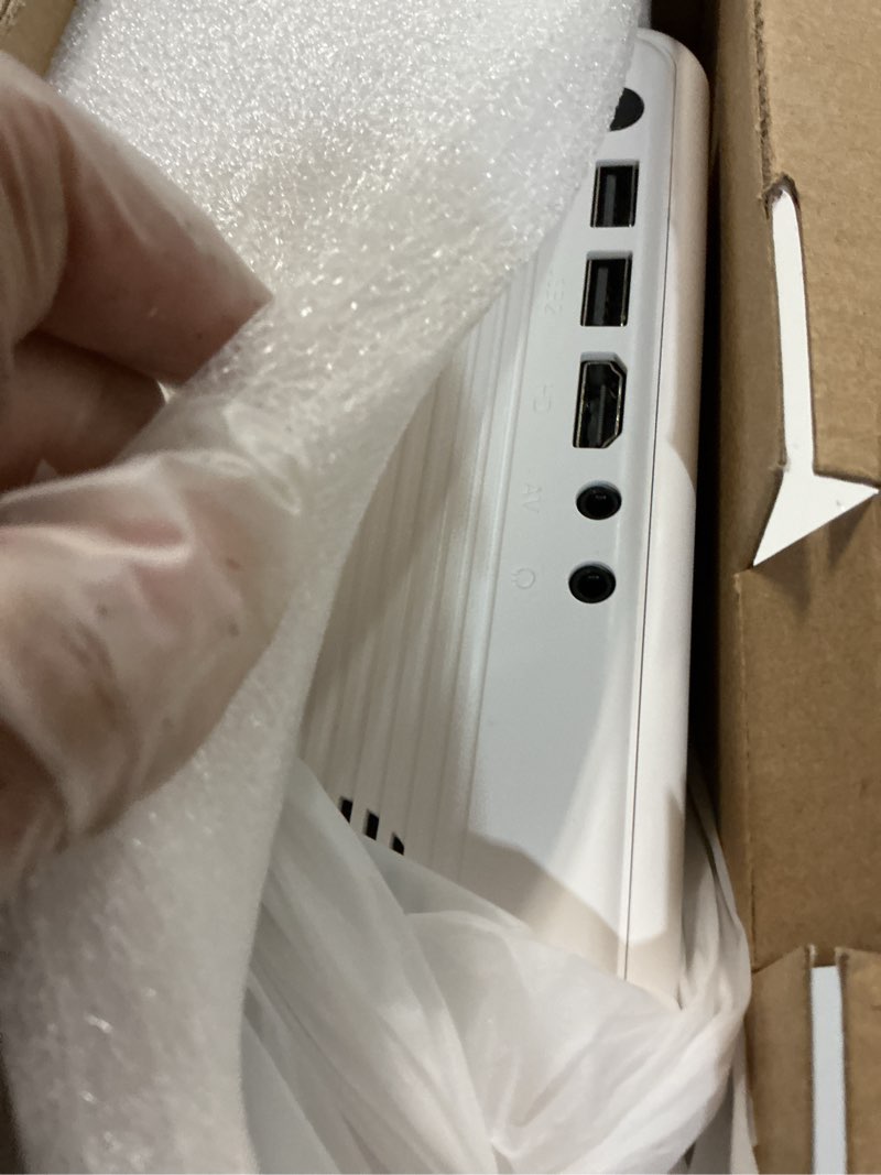 Condition photo showing Good Condition for [built-in apps] smart projector with wifi and bluetooth, vizony native 1080p projector with streaming apps, dolby audio, portable mini projector for indoor outdoor use white