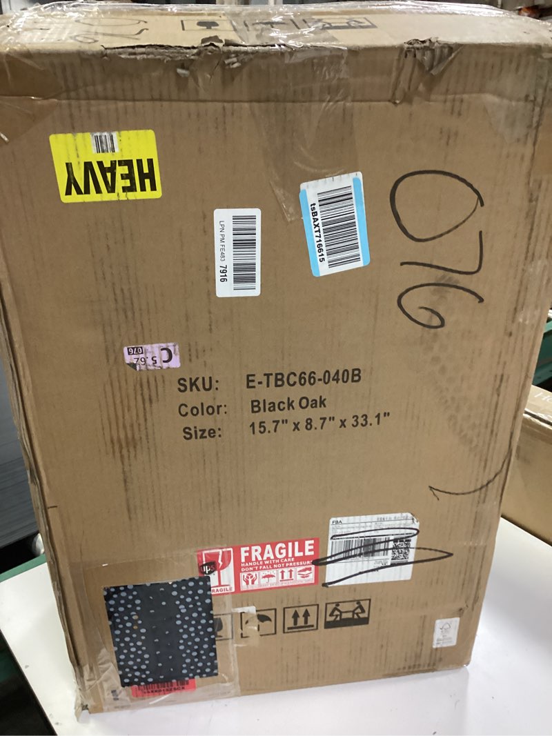 Condition photo showing New/Like New for 16" small bathroom vanity with sink - black:small space fit,2 toilet paper holders & storage pocket,adjustable shelve,soft closing door & quiet hinges,floor-standing extra storage black 16 inch