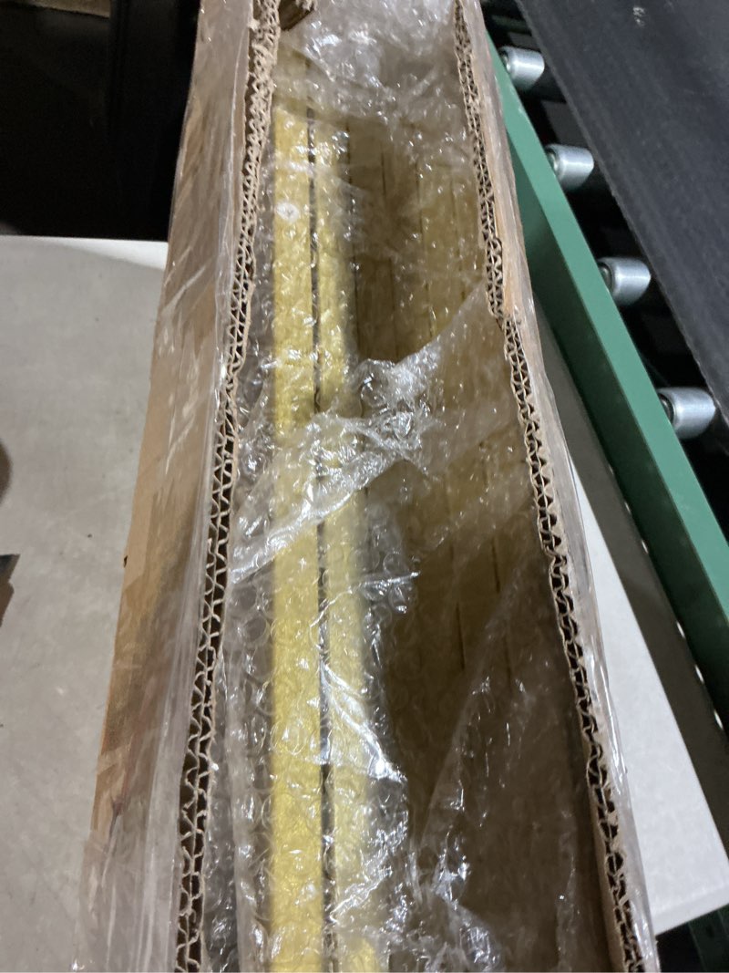 Condition photo showing As Is for U-Shaped Metal Arched Flower Rack Perfect for Wedding Decorations and Celebrations 7.2 x 4.2 FT Wedding Arch Frame for Birthdays, Parties, and More (Gold)