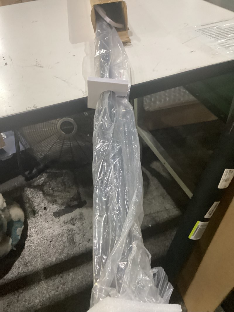 Condition photo showing New/Like New for briofox shower curtain rod 43-73 inches matte black, rustproof and non-fall down spring tension rod for window or bathroom, stainless steel 43-73 inches black