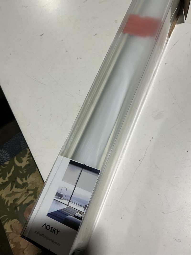 Condition photo showing Good Condition for AOSKY Blackout Roller Shades Cordless Blinds for Windows, Free-Stop Shades with Valance, Thermal Insulated Fabric, UV Protection, Blinds for Home and Office (26" W x 72" H, Linen Beige Linen Beige 26"W x 72"H