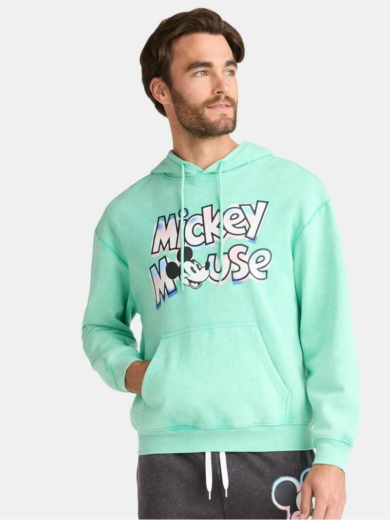 Mickey Mouse Men's and Big Men's Logo Graphic Hoodie Sweatshirt, Sizes M