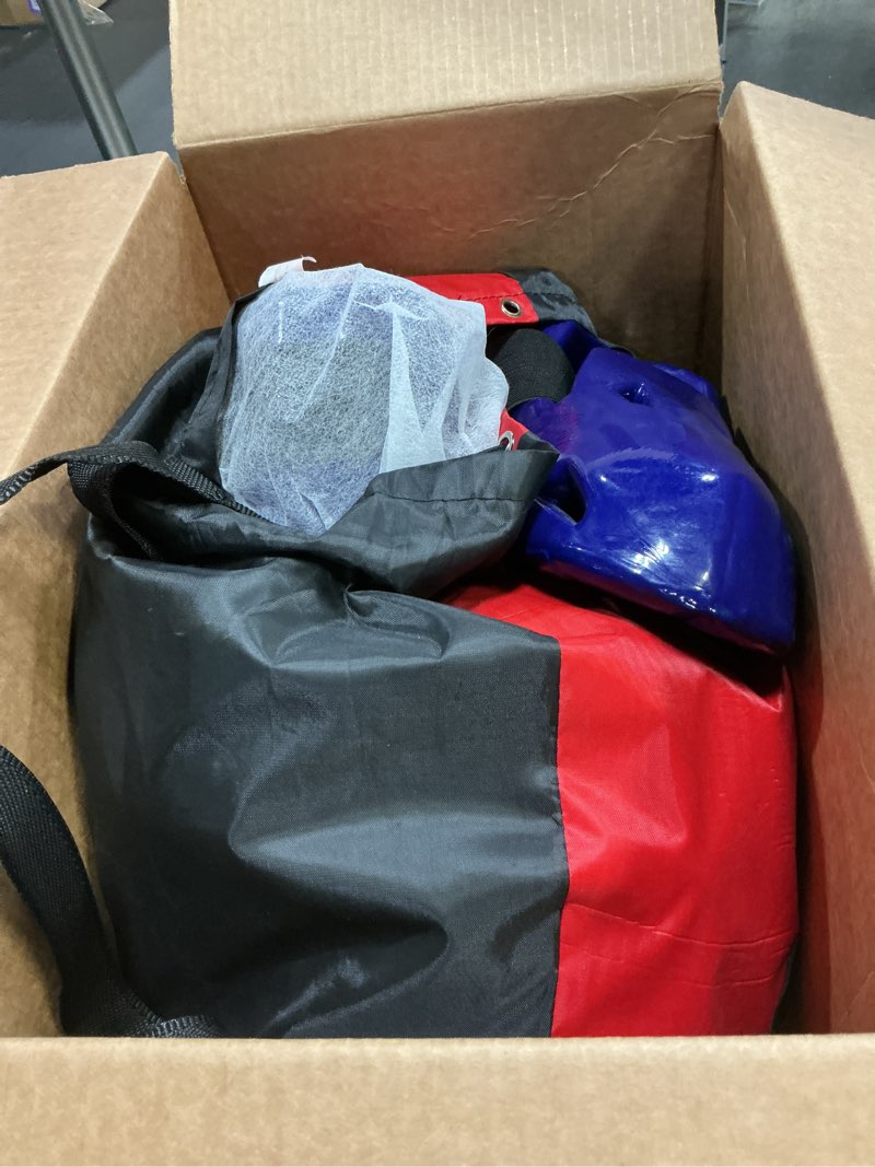 Condition photo showing Good Condition for Martial Arts Karate Protective Sparring Gear Package Deal/Gift Adjustable Adults & Kids Headgear, Gloves & Kicks for MMA, Taekwondo, Boxing Training Blue X-Large