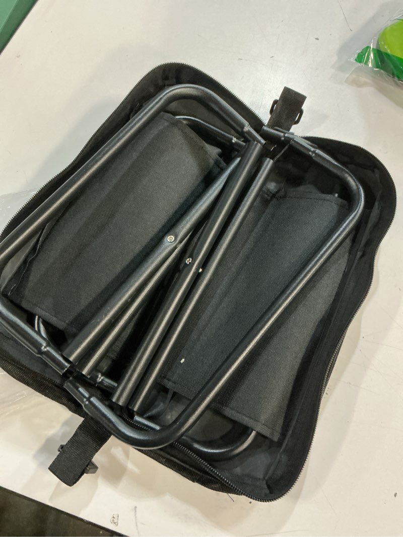 Condition photo showing Good Condition for 2025 New Lightweight Foldable Stool—Portable Mini Outdoor Camping Folding Seat with Carrying Bag, Outdoor Footstool for Picnic Hiking Fishing (Black(Large))