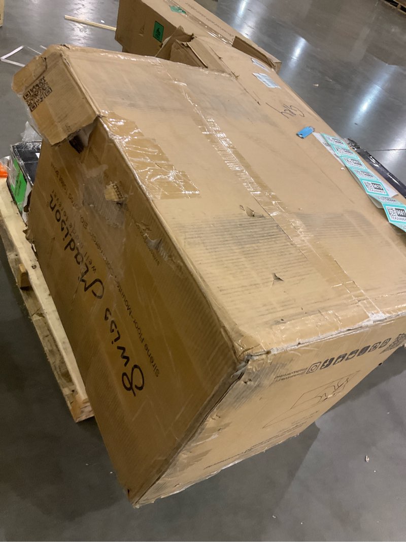 Condition photo showing As Is for Sirène Floor-Mounted Commercial Elongated Top Flush Spud Flushometer Toilet Bowl