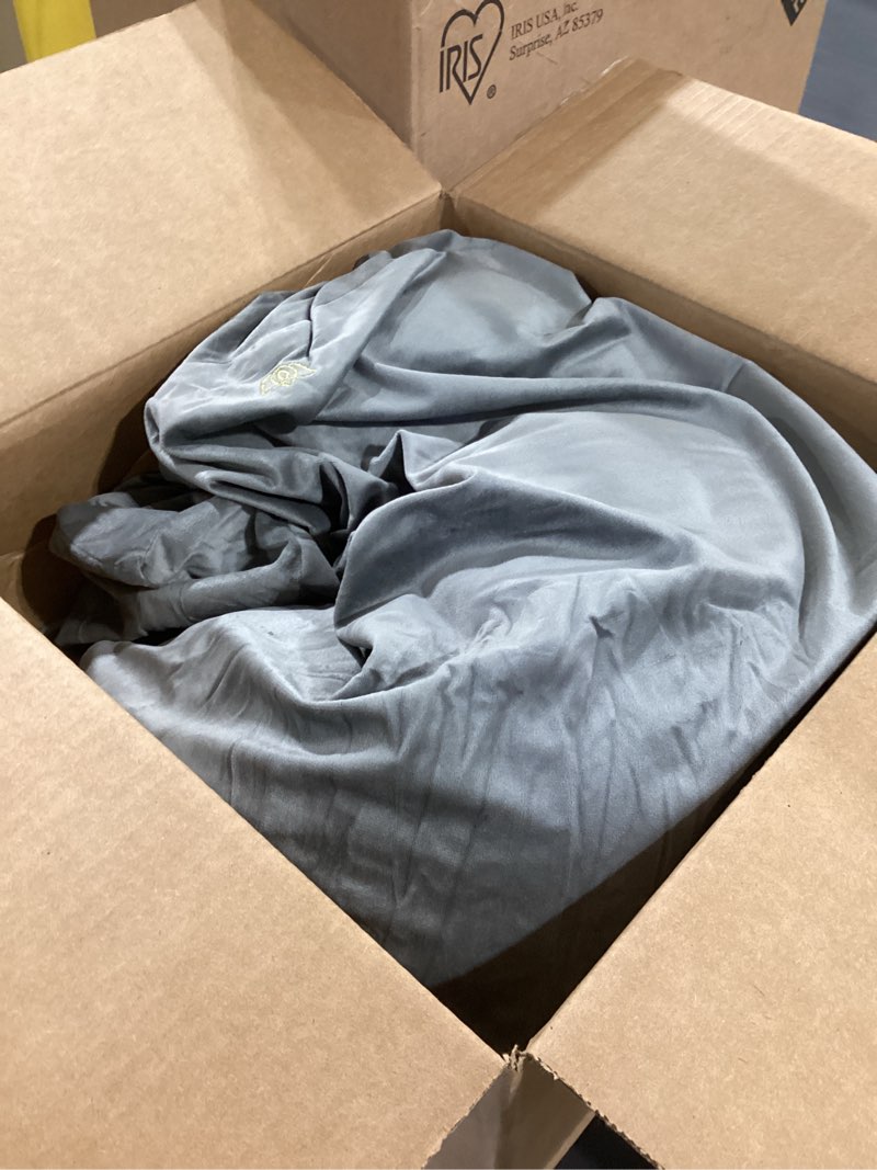 Condition photo showing As Is for florensi meditation cushion - comfortable floor pillow - traditional tibetan meditation pillow with beautiful velvet cover - large floor cushion seating for adults - premium yoga buckwheat bolster grey cushion
