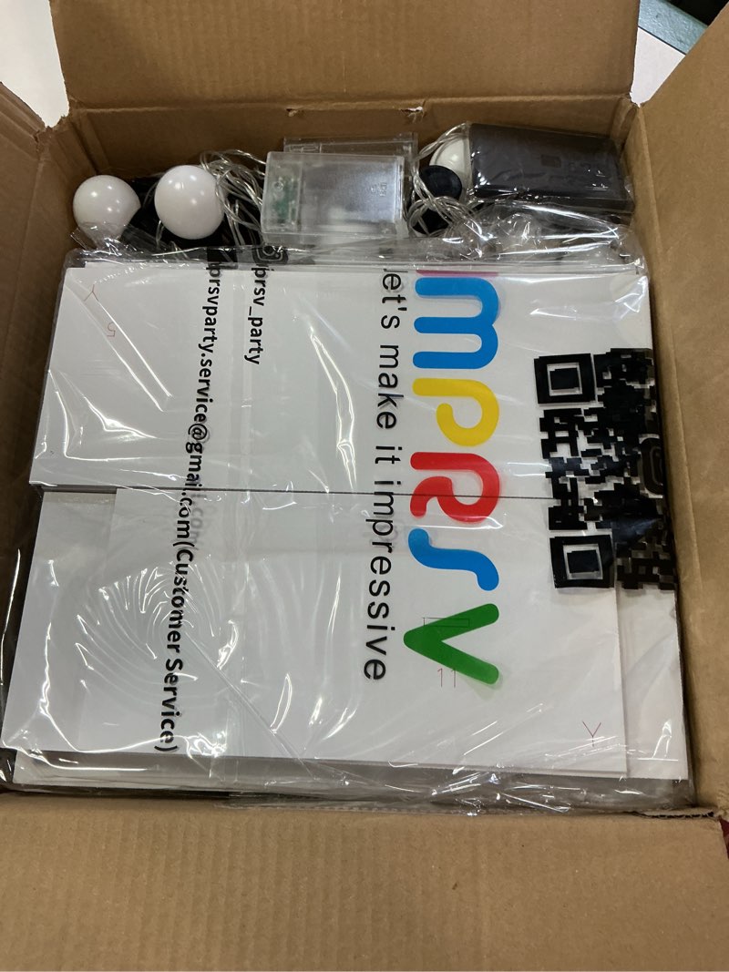 Condition photo showing Good Condition for imprsv 4FT Colorful Marquee Letters Y, 18 Colors Large Light up Letters Alphabet Sign with Remote, Large Marry Me Sign, Birthday Party Decorations Baby Shower Anniversary Wedding Decoration Letter Y 4 Feet