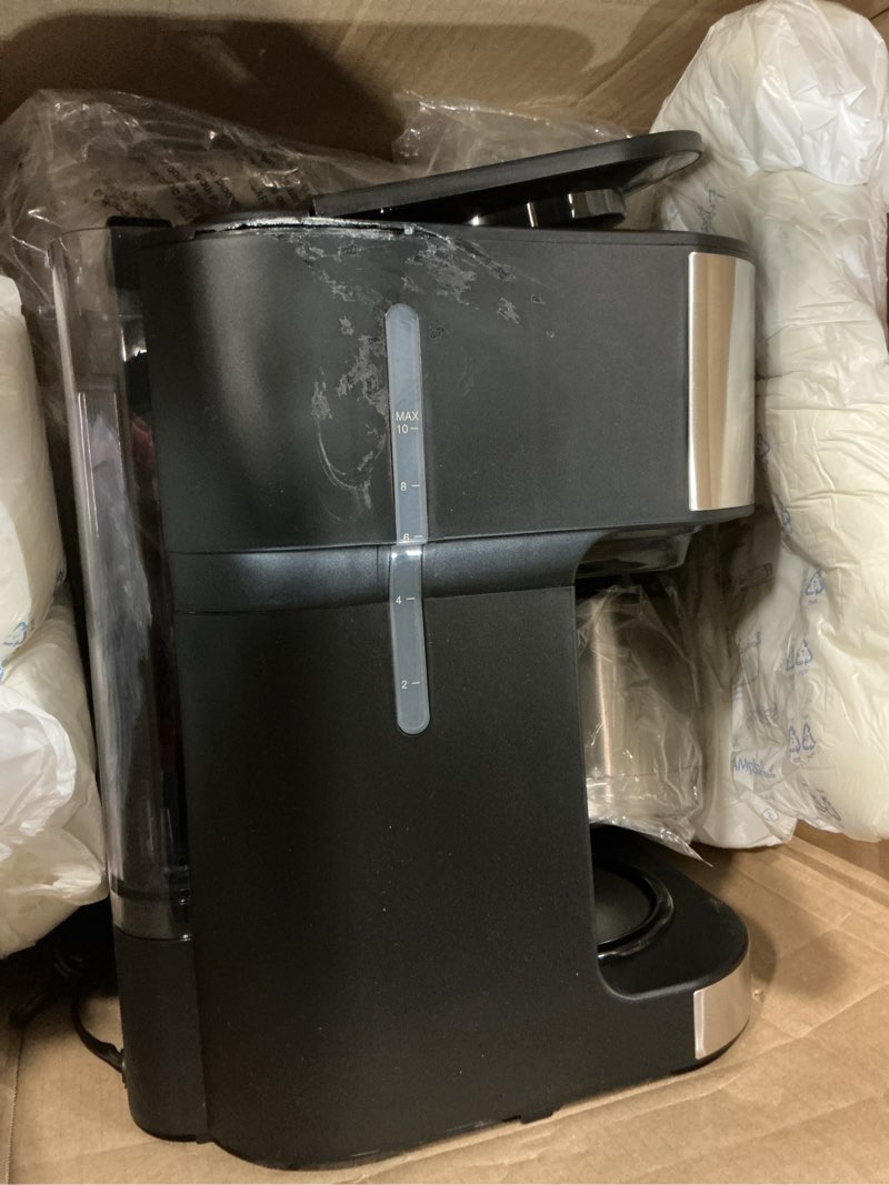 Condition photo showing As Is for Cuisinart Coffeemaker, Coffee Center Barista Bar 4-In-1 Coffee Machine, Single-Serve Coffee, Espresso & Nespresso Capsule Compatible, 12-Cup Thermal Carafe, Black, SS-4N1TNAS Black/Thermal Carafe 12-Cup