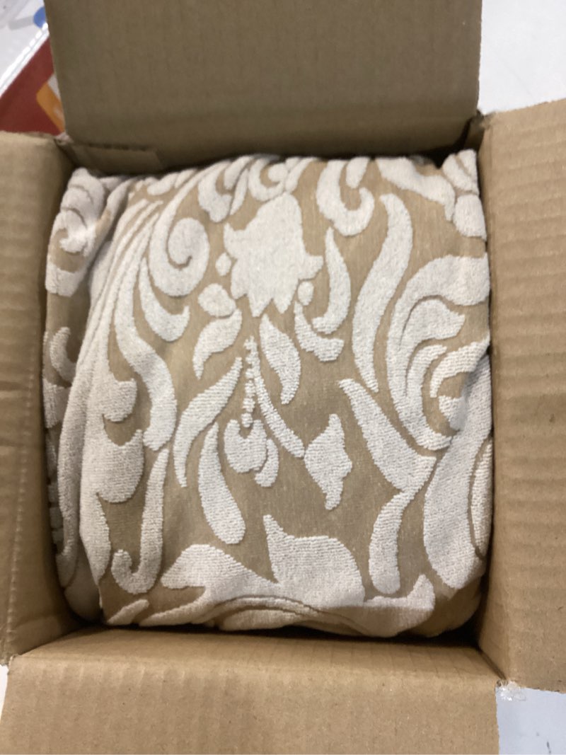 Condition photo showing Good Condition for CaliTime Pack of 2 Throw Pillow Covers Cases for Couch Sofa Home Decoration Vintage Damask Floral Shining & Dull Contrast 18 X 18 Inches Gold Gold 18" x 18" (Pack of 2)