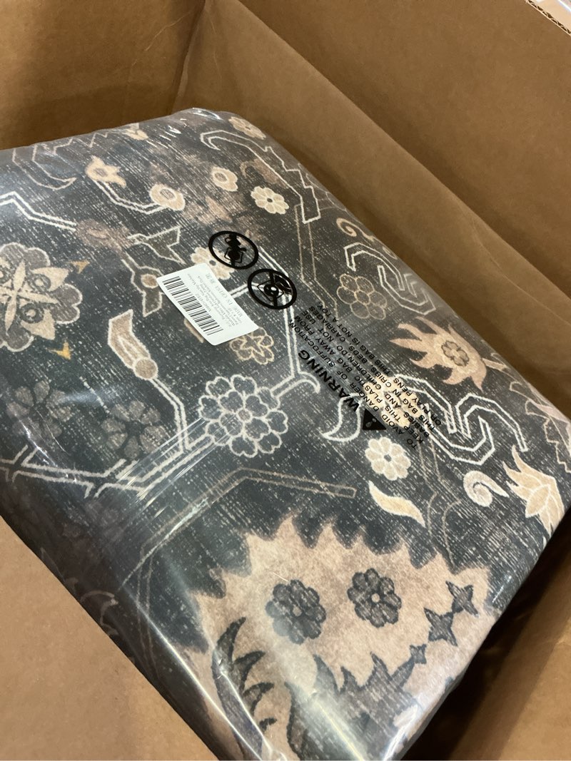 Condition photo showing New/Like New for Area Rug Non Slip Machine Washable Ultra Soft Living Room/Bedroom/Kitchen/Outdoor/Classroom Black Grey, 8'×10' Dark Grey 8' x 10' (Rectangular)