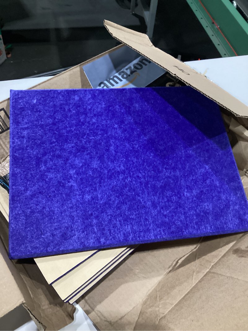 Condition photo showing Good Condition for 12 Pack Acoustic Panels Self Adhesive Sound Proof Foam, High Density Sound Acoustic Panel, 16X12X0.4 Inch 4:3 Rectangle Panels in Home, Office, Reccording Room, Studio, more(Telecom Blue) Rectangle 16×12in 12pcs Tele Blue
