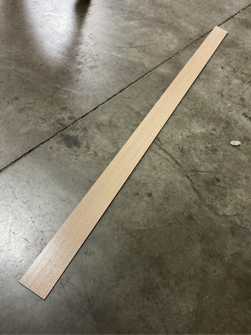 Condition photo showing Good Condition for sinclair 91.5 in. w x 0.125 in. d x 4.5 in. h kitchen cabinet toe kick in shaker light oak