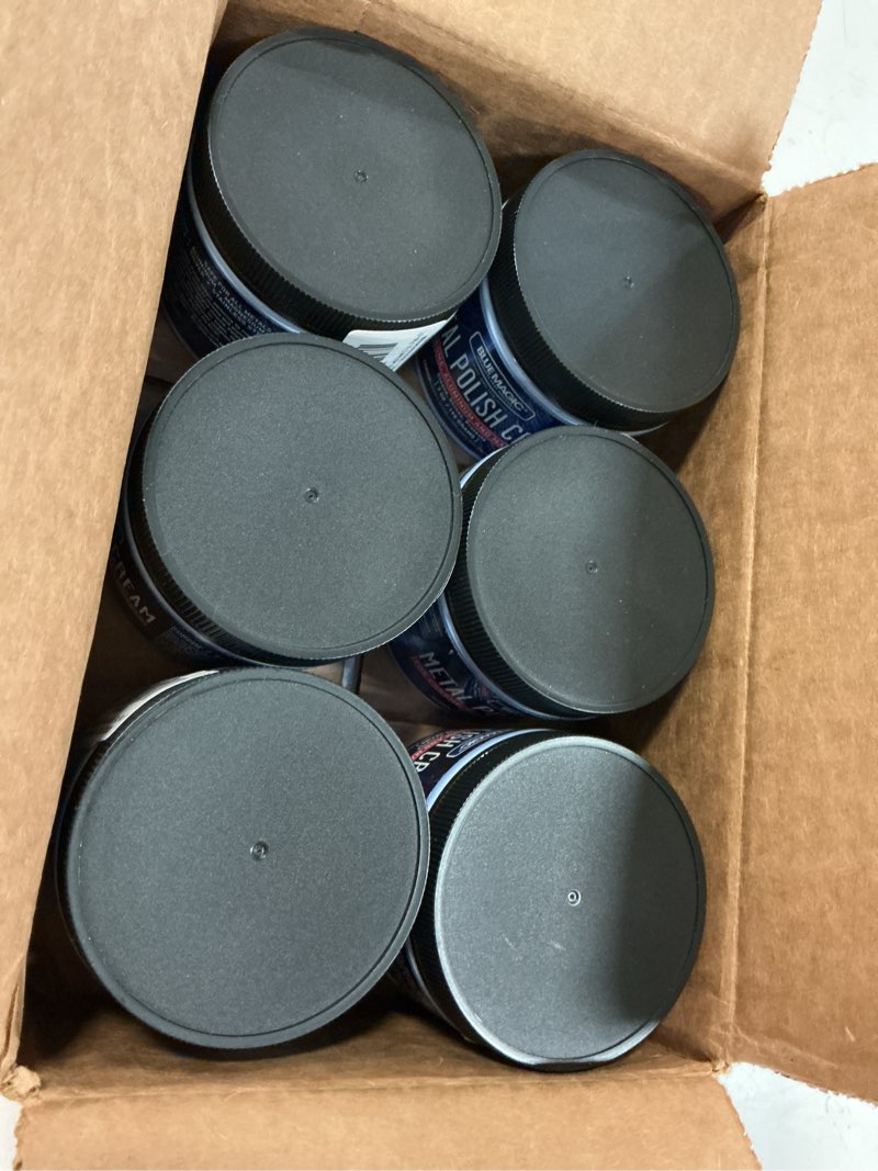 Condition photo showing New/Like New for blue magic 400 metal polish cream non-abrasive tarnish and oxidation remover for chrome, aluminium, brass, copper, sterling silver and stainless steel, 7 oz., pack of  6 pcs 7 ounce