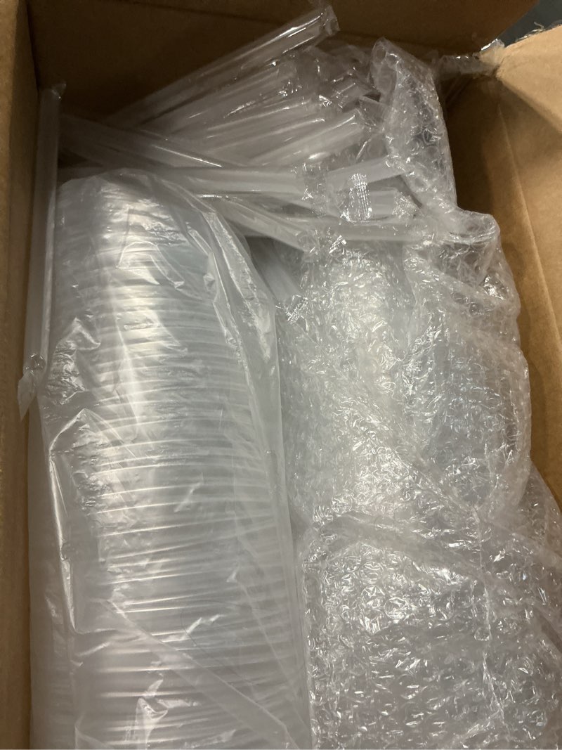 Condition photo showing Good Condition for Set of 60 Large Plastic Cups with Lids and Straws 34oz Disposable Coffee Cups Clear Cups for Drinks Packs and Takebacks 1 60