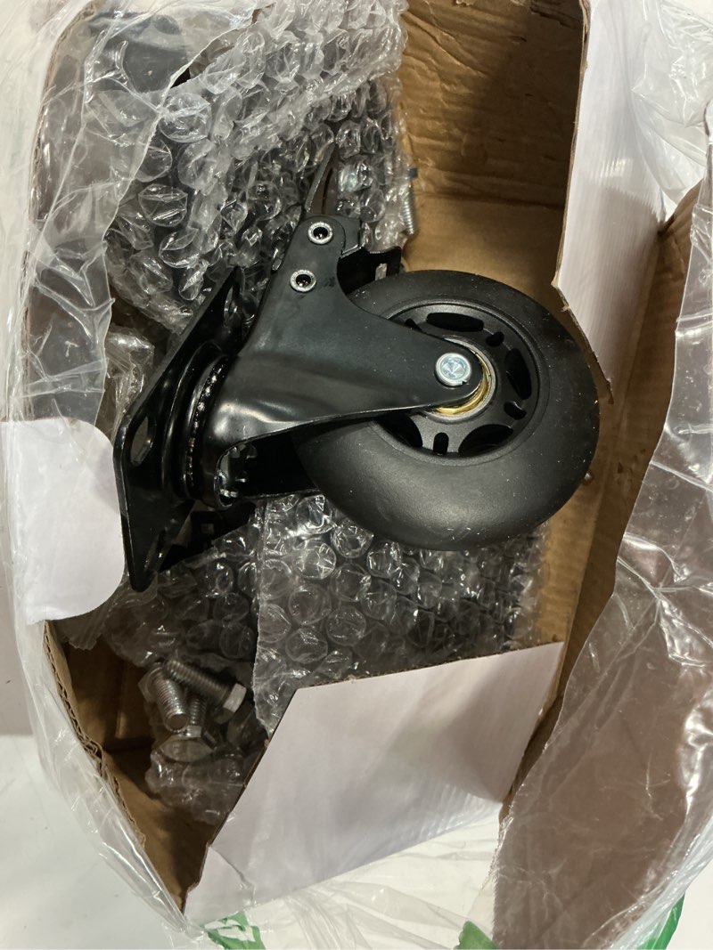 Condition photo showing Good Condition for Apllamo 3" Casters Set of 4 ?4 Heavy Duty Quiet Casters, Max Load 2000LBS. Suitable to do Soft Wheels for cart, Glide Quietly and Protect The Floor, casters Set of 4 Heavy Duty. 3" Rubber