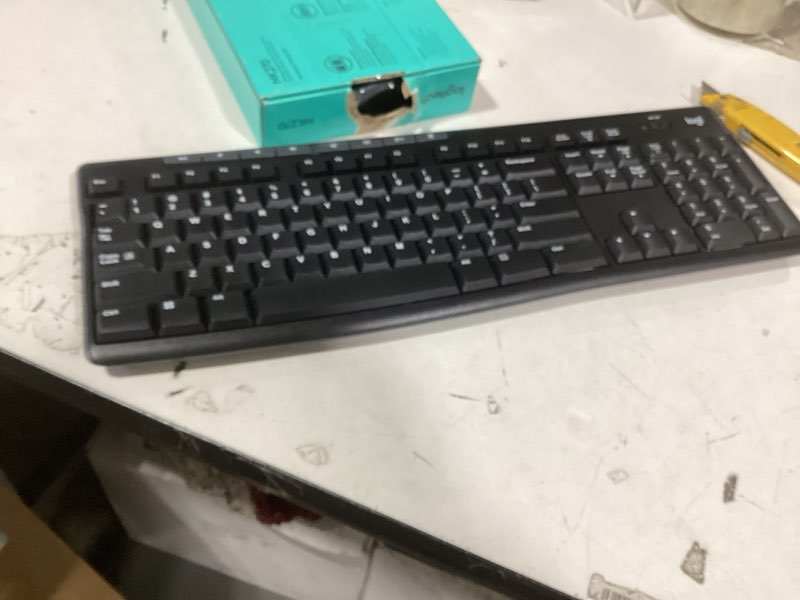 Condition photo showing Good Condition for Logitech MK270 Wireless Keyboard and Mouse Combo for Windows, 2.4 GHz, 8 Multimedia Keys, PC, Laptop, Wireless Keyboard Compact Mouse Combo - Black Black 1 Pack Combo
